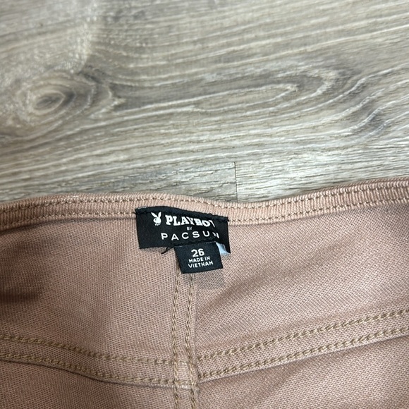 NWT Playboy by PacSun Brown No Waistband Low Rise Bootcut Jeans Sz 26 - Picture 5 of 13